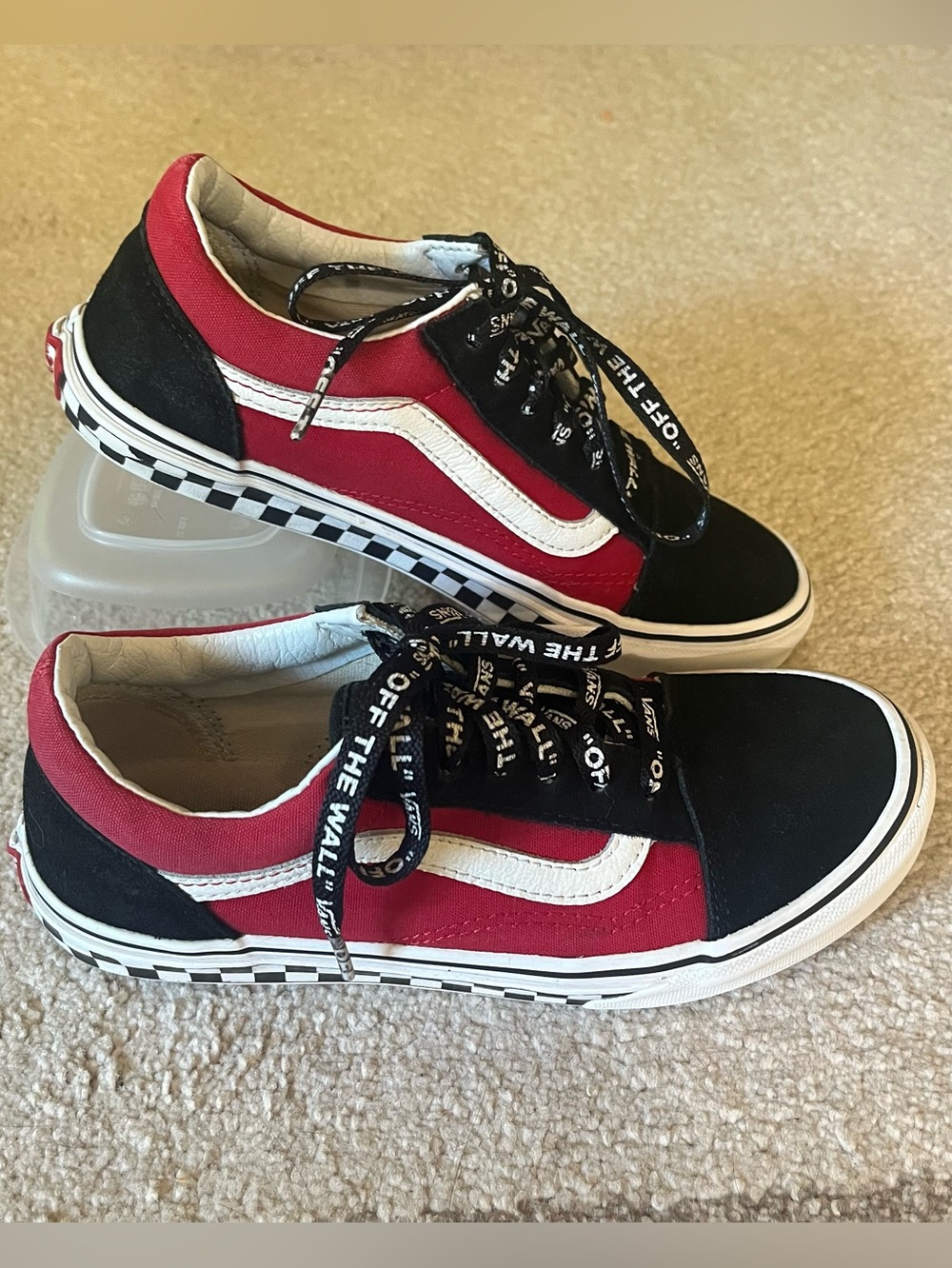 Vans Old Skool 'Logo Pop' Black/Red/White Kids Sneakers Skate
Shoes Boys Size 5